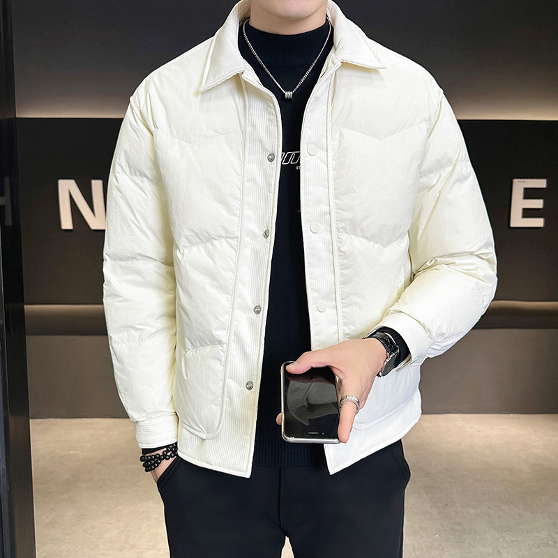 @标-冬新款轻薄外套羽绒服潮流男立领拼接上衣-8803-P180,男装羽绒服,电商D246