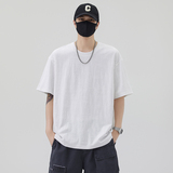 日系无影墙树皮肌理感男士设计感潮牌质感短袖T恤半袖T541-P48，男装T恤，电商D246