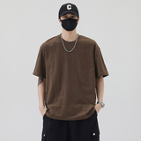 日系无影墙树皮肌理感男士设计感潮牌质感短袖T恤半袖T541-P48，男装T恤，电商D246