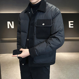 @新标90-美式新款外套羽绒服假两件拼接潮流男上衣8322-特P120，男装羽绒服，电商D246