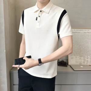 肌理感罗马布男士高克重polo杉短袖T恤半袖T526-P50图片