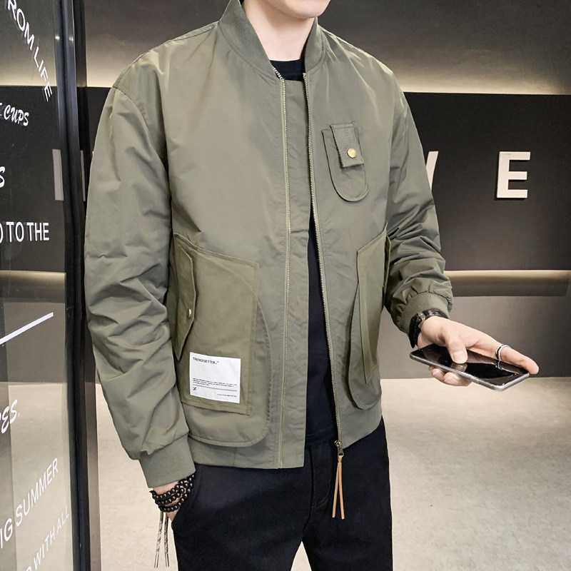 店主风2022年春装新款简约棒球领夹克男外套2221-P100,男装夹克,电商D246