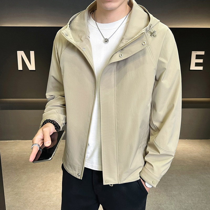 @店主风-冲锋衣春秋季工装连帽长袖夹克外套12512-P105控158,男装夹克,电商D246