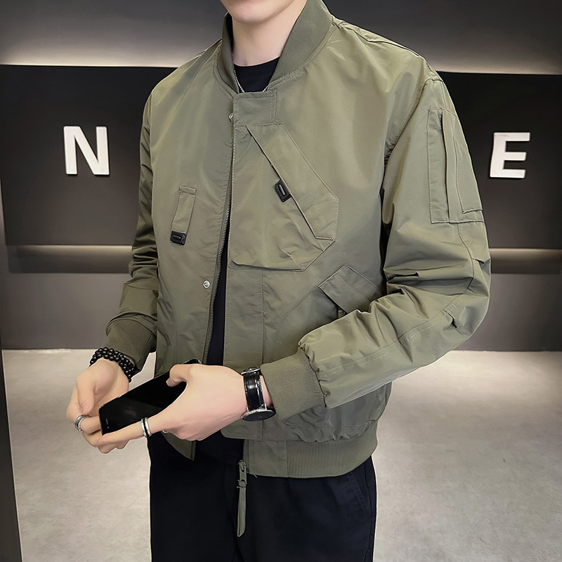 店主风  2024春秋新款男士重工外套棒球领工装夹克男JK115-P110图片