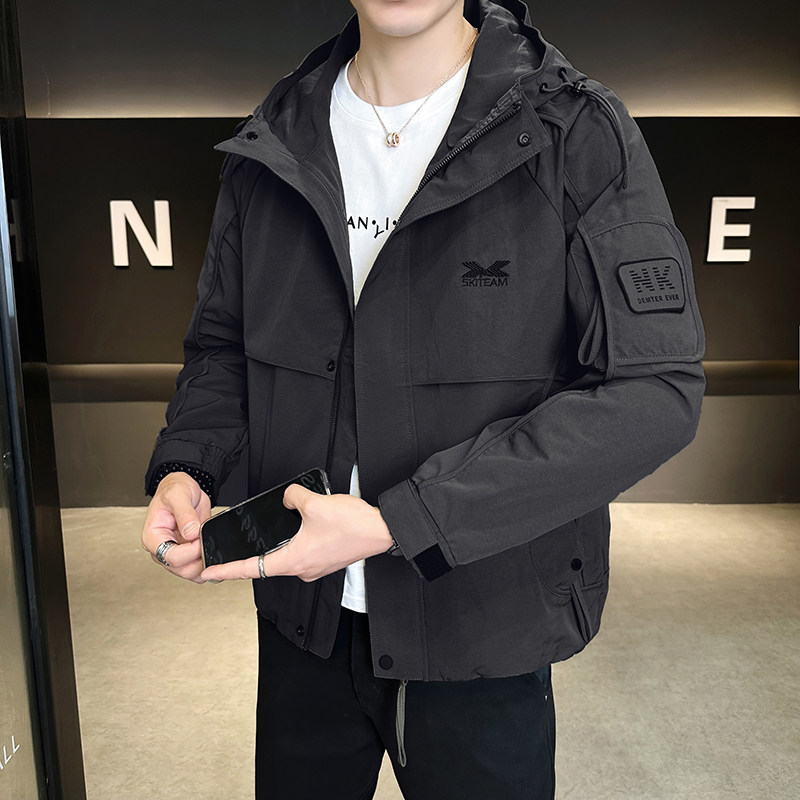 @店主-2025春秋装装冲锋衣连帽男立体裁剪工装夹克外套9803-P115图片