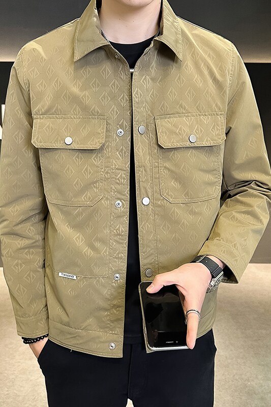 @店主-男士高端新定制面料满印工装夹克外套6203-P115,男装夹克,电商D246