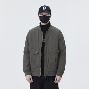 无影墙  男士外套棒球领工装夹克男2220薄款P90有二棉加厚P100图片