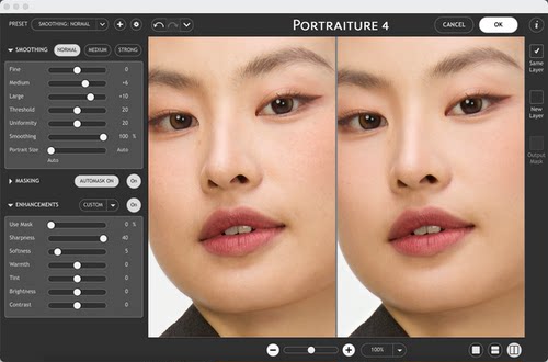 portraiture 磨皮插件 修图磨皮神器 Win1 / Mac 系统