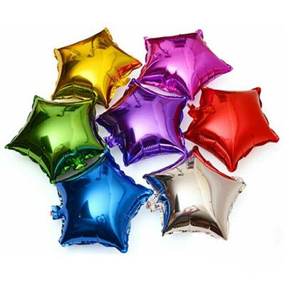 10Pcs 10'' Five-pointed Star Helium Foil Balloon Wedding Dec
