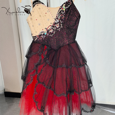 定制款唐吉坷德艾斯米拉达帕基塔黑天鹅表演比赛服定制长裙