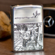 正版 礼物ZP zippo煤油打火机内胆纯银照片定制深雕DIY刻字防风男士