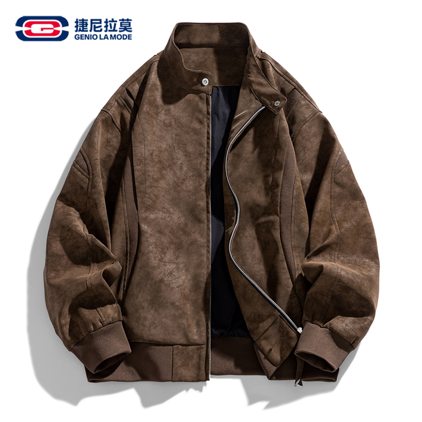 GENIOLAMODE外套男冬季美式cleanfit高级感复古皮夹克机车皮衣男,男装,夹克,淘宝优惠券,粉丝福利购,淘宝优惠卷