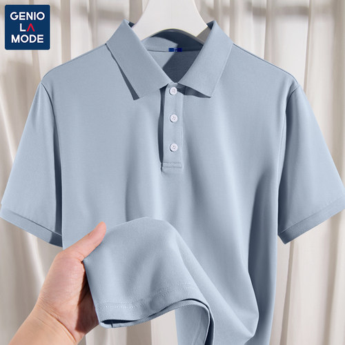 捷尼拉莫GENIOLAMODE正肩polo衫男短袖2025新款高智穿搭夏季t恤衫