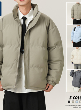 GENIOLAMODE短款棉服男冬季加厚男士外套日系宽松立领棉衣面包服