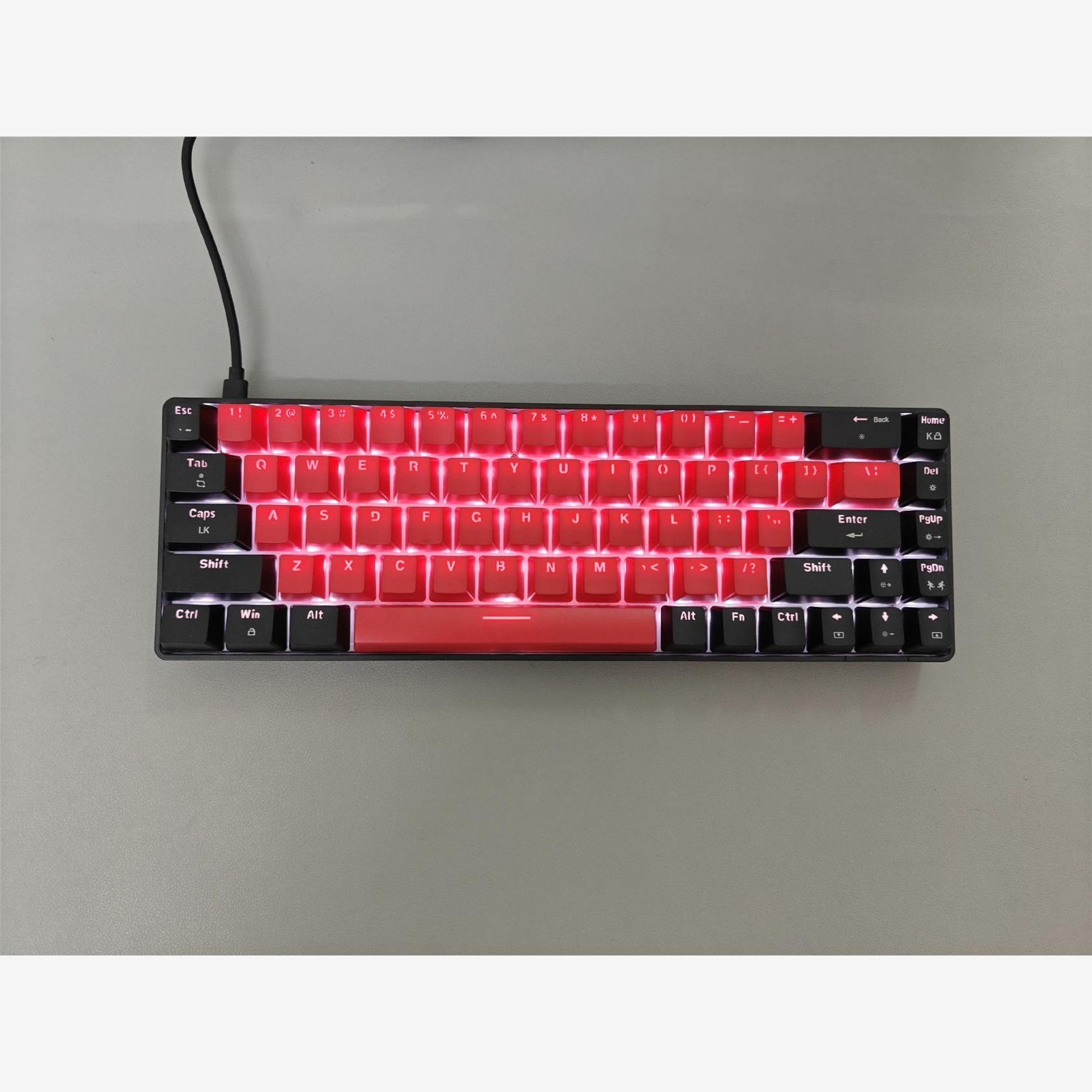 包邮！自由狼T8 RGB 机械键盘 68键 高颜值  便携-议价商品
