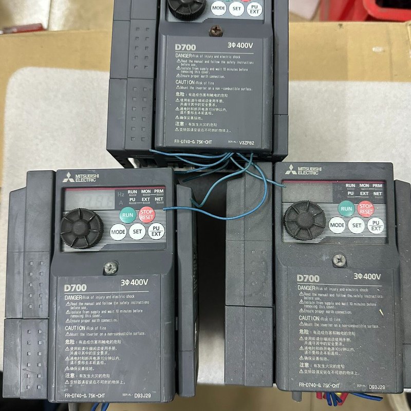 三菱变频器FR-D740-0.75K-CHT成色漂亮,功能正--议价商品
