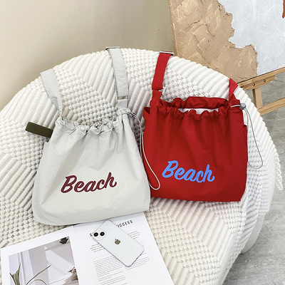 简约可调节斜挎帆布包