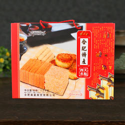四大名点安徽合肥特产庐州国斌烘糕白切麻饼寸金礼盒糕点心伴手礼