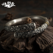 足银金箍棒齐天大圣定海神针孙悟空男女情侣银手镯雪花银.珍藏