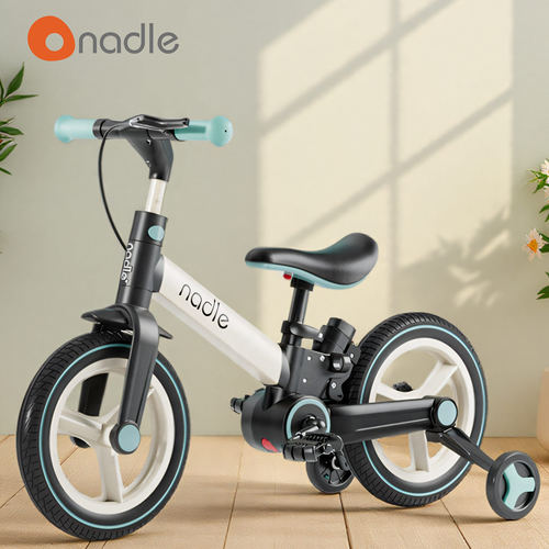 nadle儿童平衡车自行车手推车