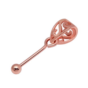 手工DIY串珠配件S925纯银水晶珍珠蜜蜡珠螺纹空托螺丝珠子吊坠托