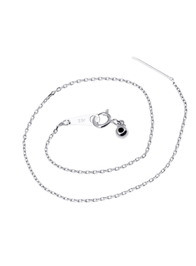 s925纯银简约十字链链珠子金色