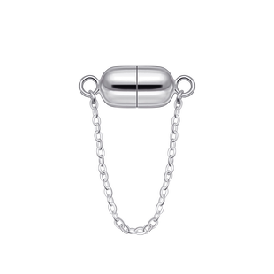 S925纯银磁铁扣DIY配件吸铁扣珍珠手链项链扣头链条收尾配件连接