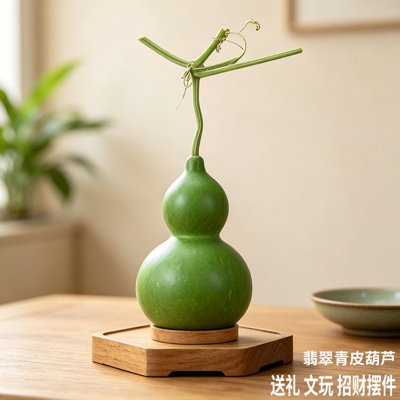 云南现摘翡翠绿葫芦果真果客厅摆