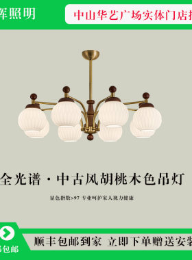 中古复古柿子吊灯中古风