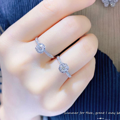 18K金30分克拉求订结婚显钻群镶