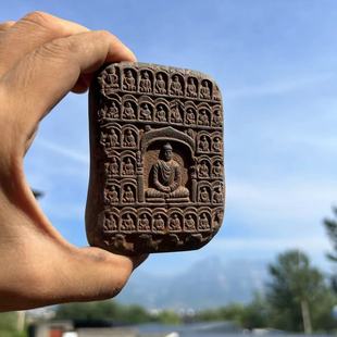 山西云冈文创礼品云冈石窟非遗砖雕四号瓦当文房摆件镇纸立体造型