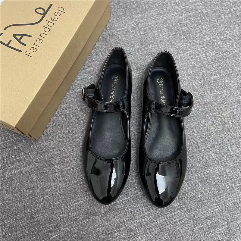 外贸单女鞋2024新款一字带玛丽珍女鞋浅口圆头法式平底单鞋晚风,女鞋,浅口单鞋,淘宝优惠券,粉丝福利购,淘宝优惠卷