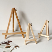 韩国木质小支架迷你木架 木质三角架拍照道具 卡片架桌面整理摆件