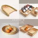 小簸箕竹盘子编织工艺品五谷杂粮干货辅助小道具美食复古拍摄背景