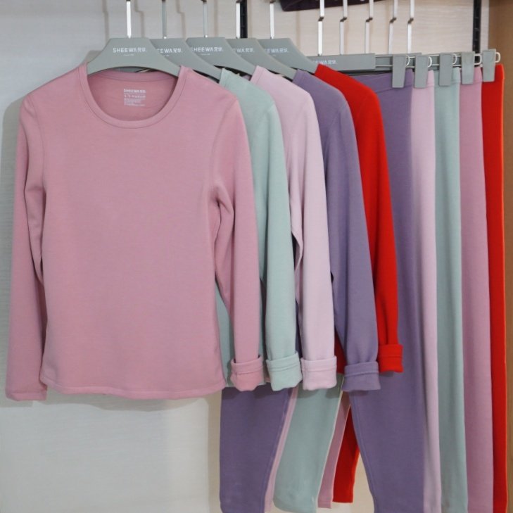 兄华热羊羊秋衣秋裤女士套装中厚修身圆领58326羊毛加绒保暖内衣,女士内衣/男士内衣/家居服,保暖套装,淘宝优惠券,粉丝福利购,淘宝优惠卷