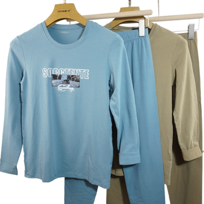 新一步男士青春瑞朵保暖内衣纯棉圆领青少年秋衣套装42660/42680