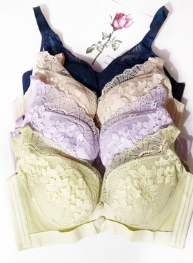 奥丽侬正品软钢圈3/4夹棉薄款舒适聚拢调整收副乳亲肤胸罩OW8741