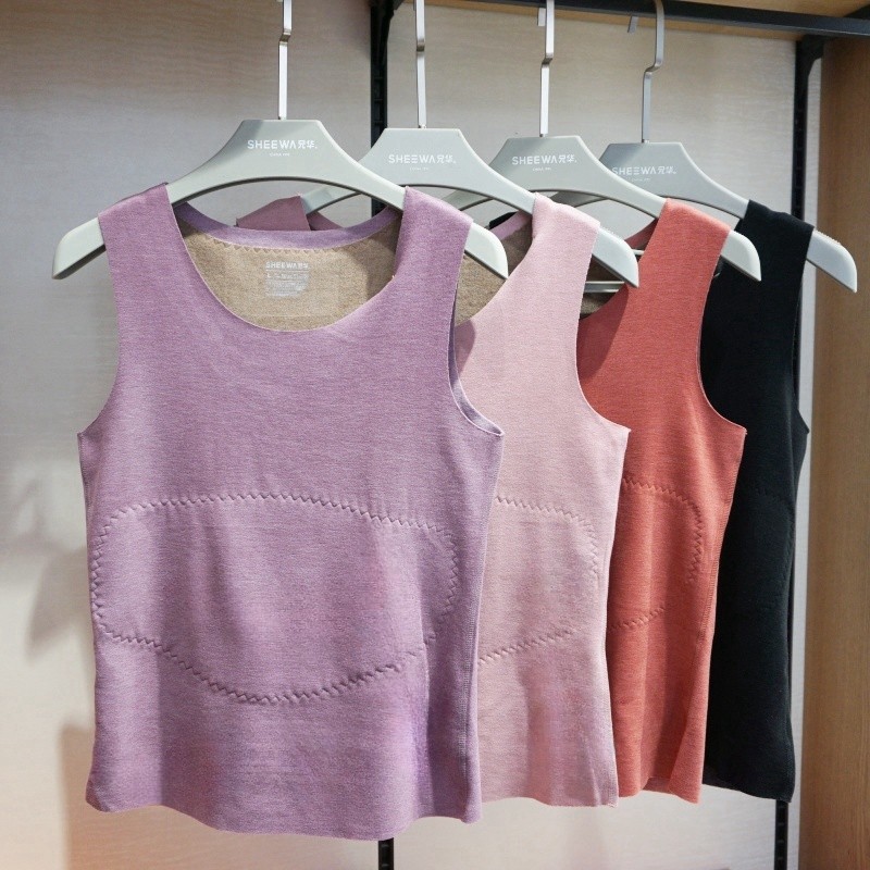 冬季兄华保暖背心女士双层加厚无痕发热羊绒贴片蚕丝羊毛内衣坎肩,女士内衣/男士内衣/家居服,保暖背心,淘宝优惠券,粉丝福利购,淘宝优惠卷