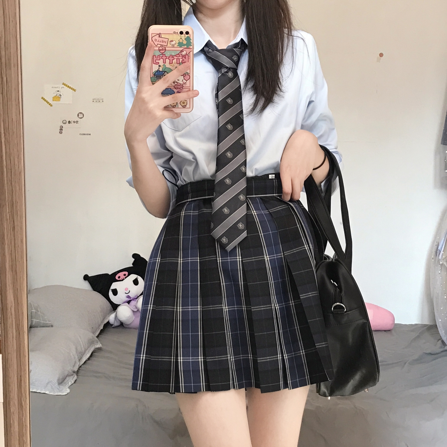 栗子猪短裙百褶日系校供jk制服