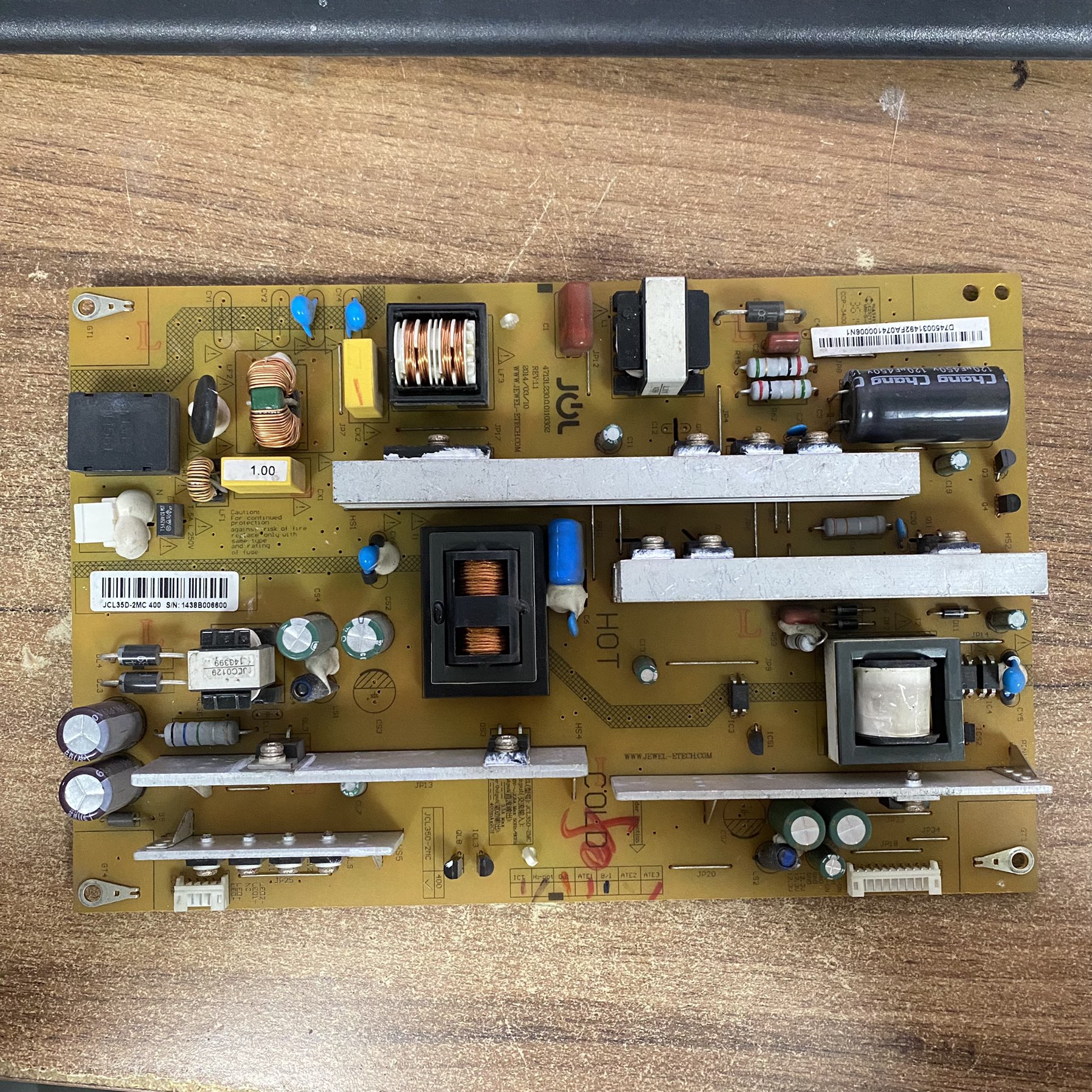 长虹LED50C2080i电源板JCL35D-2