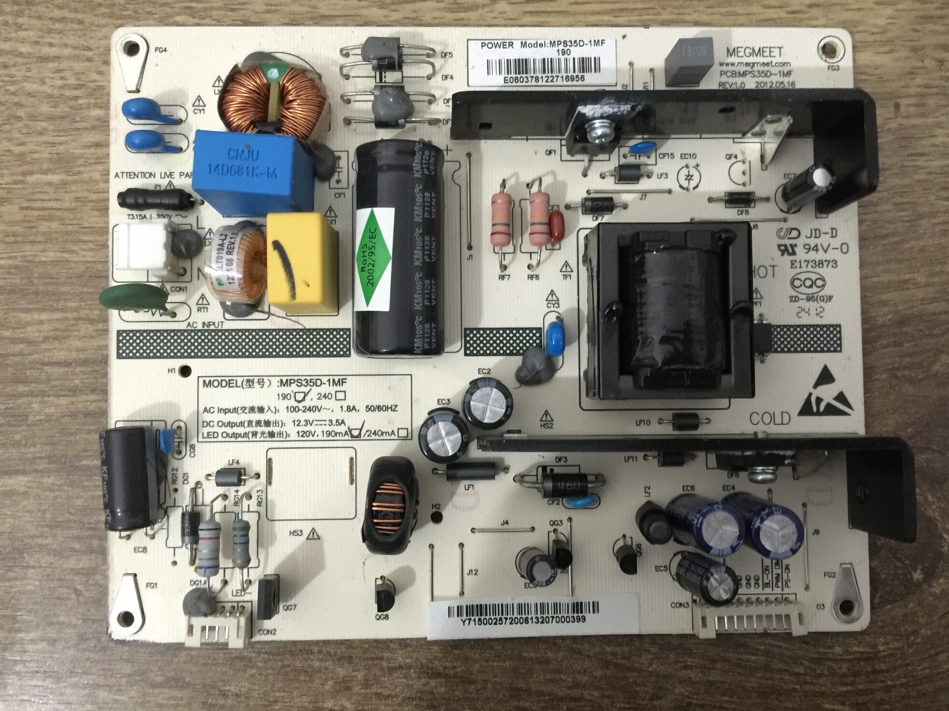 AA原装正品 长虹 3D39B3100iC LED37B1000C 电源板MPS35D-1MF 240