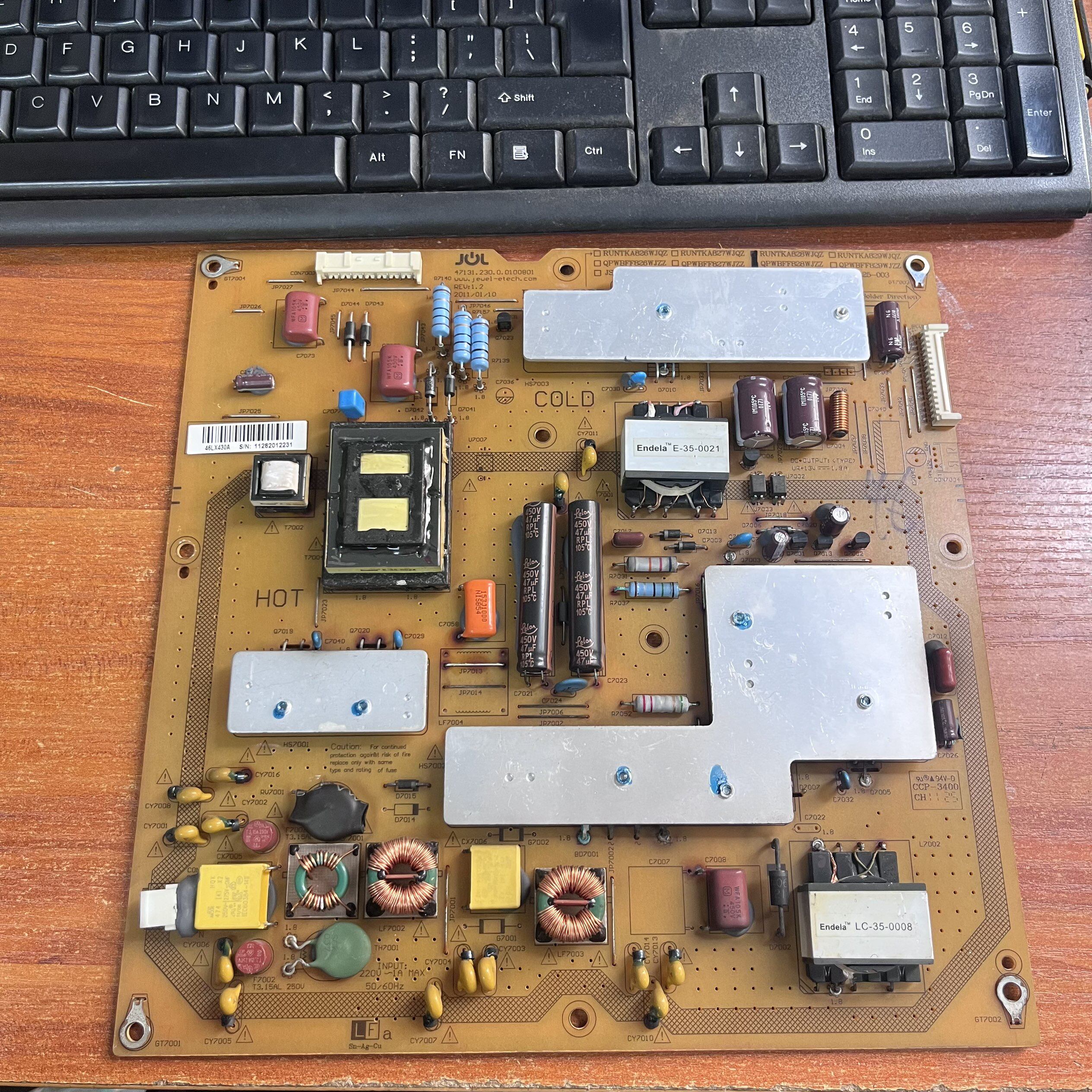 原装夏普LCD-46LX430A电源板RUNTKA828WJQZ JSL4115-003现货 啊 - 实物图