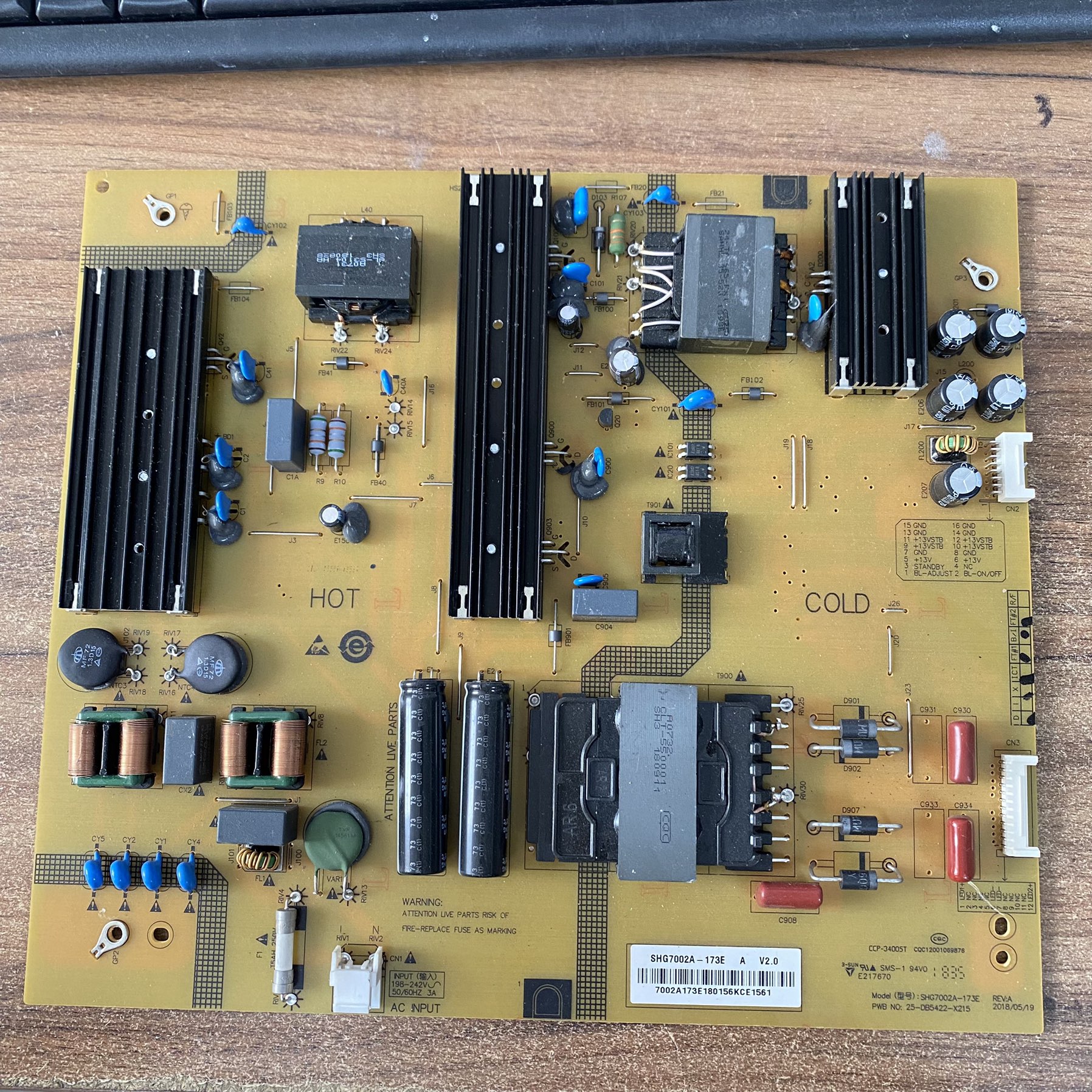 夏普4T-C70AHZA电源板SHG700