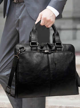 送手包韩版公文包商务手提包斜挎单肩包斜跨包男包包男士休闲包袋