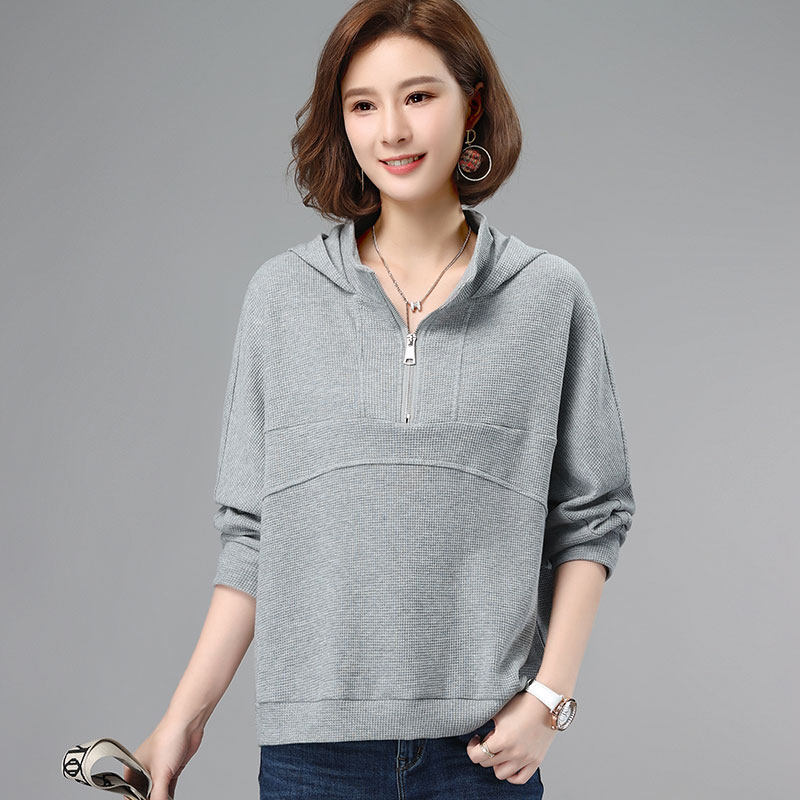 时尚休闲女2025春装新款中年妈妈宽松洋气减龄卫衣春秋,女装卫衣/绒衫,曼沙奕珂
