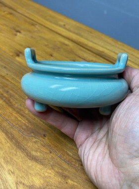 仿古釉汝瓷窑线香香炉打香篆香器