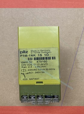 德国原装进口PILZ 皮尔兹 P1M-1NK 订货号:479160