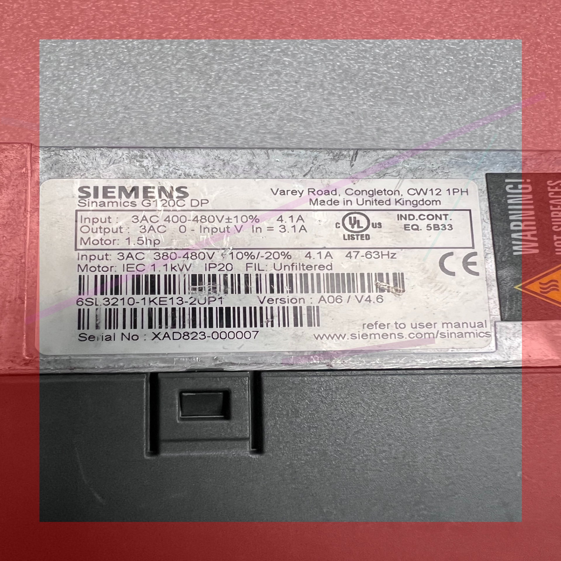 询价!西门子变频器G120C DP 1.1KW 6SL3210-1