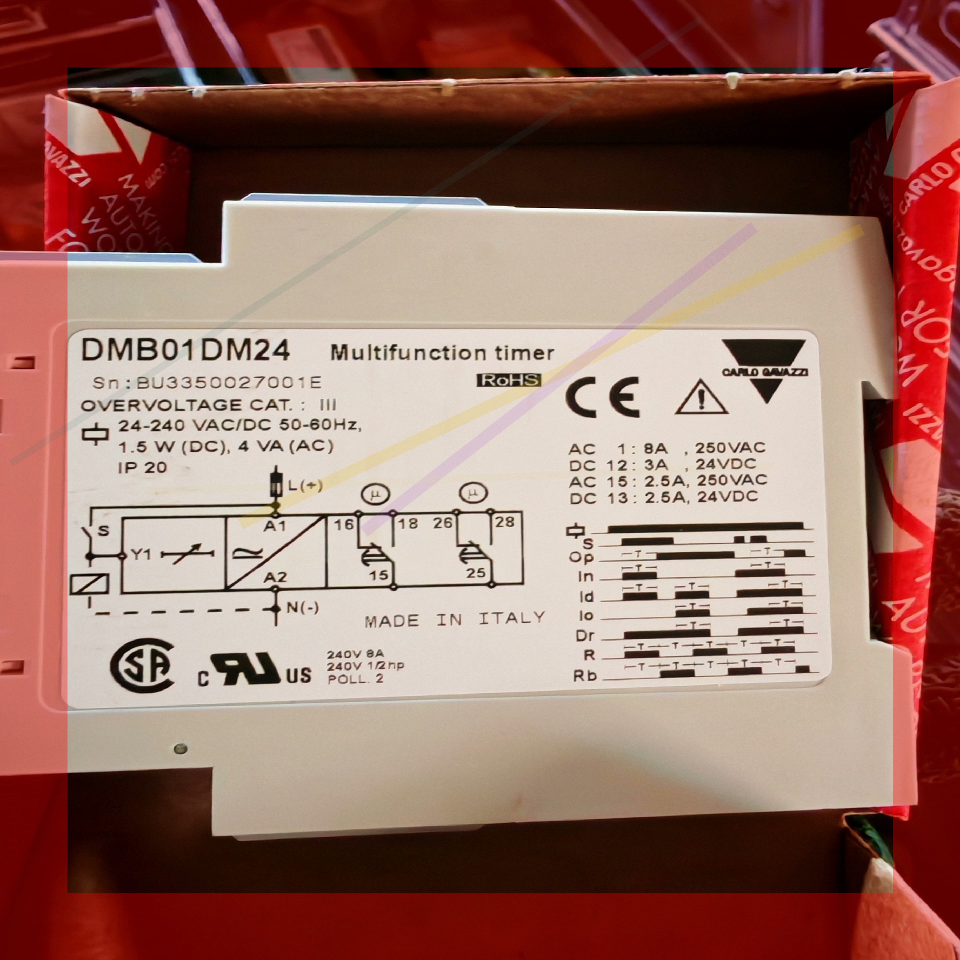 询价!瑞士CARLO GAVAZZI时间继电器DMB01DM24