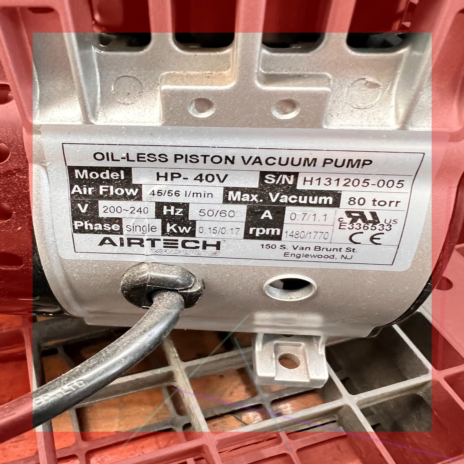 询价！拆机原装正品Airtech无油活塞往复式真空泵HP-40V